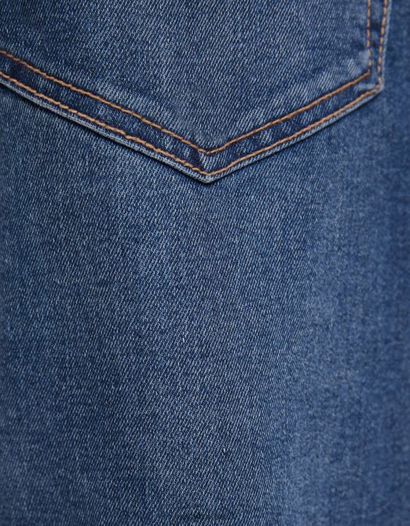 muži Bershka džíny v mrkvovém střihu P88443182 oblečení modrý