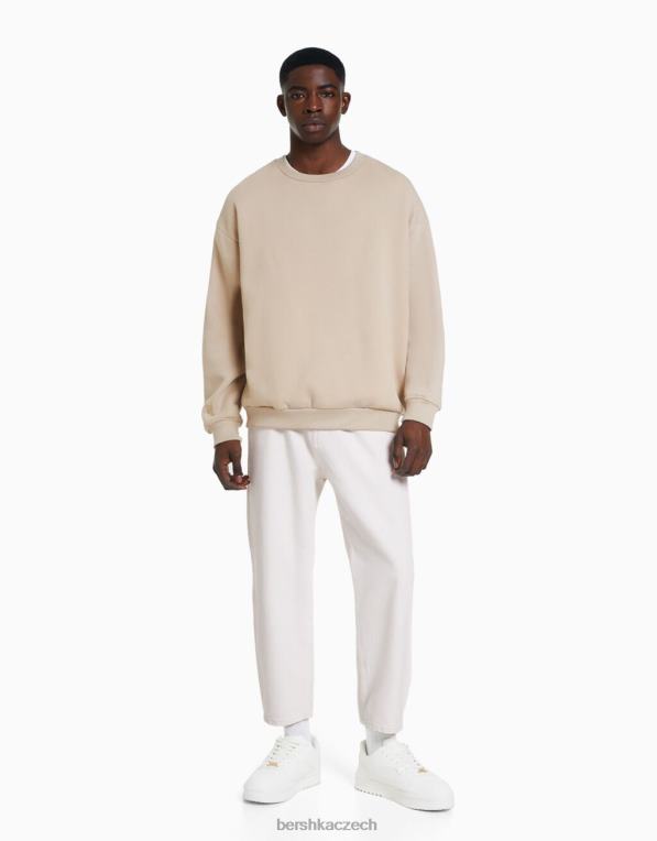 muži Bershka džíny volného střihu P88443165 oblečení krém