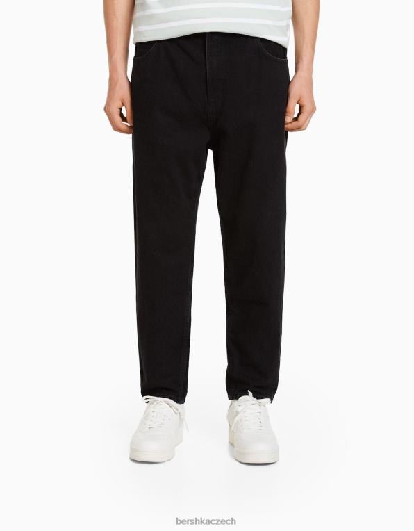 muži Bershka džíny volného střihu P88443198 oblečení Černá