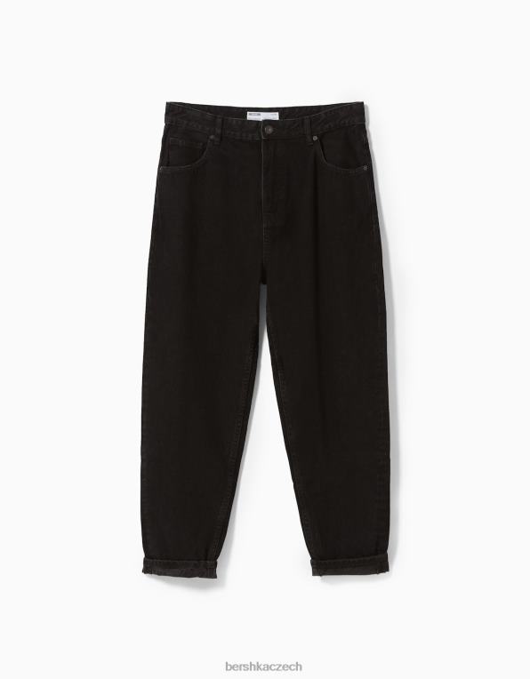 muži Bershka džíny volného střihu P88443198 oblečení Černá