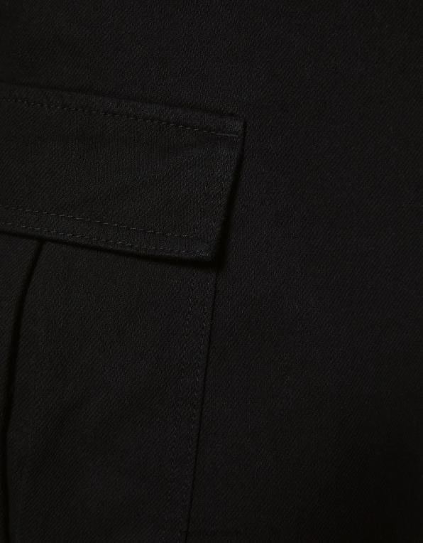 muži Bershka nákladní padákové džíny P88443203 oblečení Černá