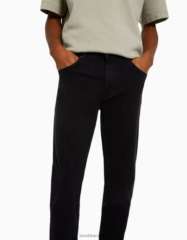 muži Bershka slim fit džíny P88443195 oblečení Černá