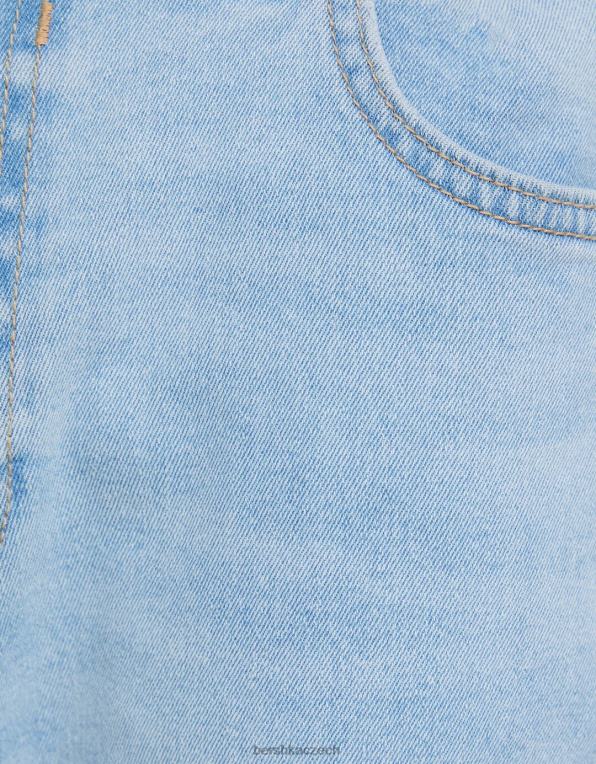 muži Bershka super úzké džíny P88443151 oblečení světle modrá