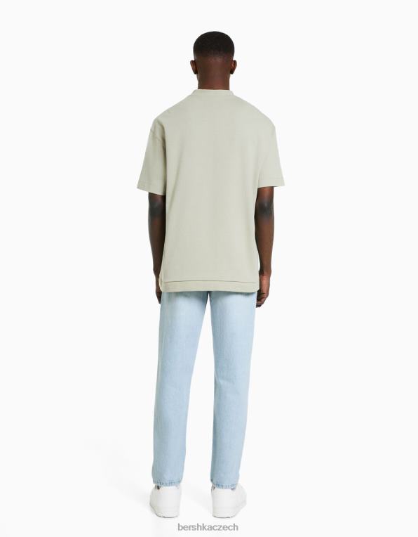 muži Bershka vintage džíny rovného střihu P88443124 oblečení světle modrá