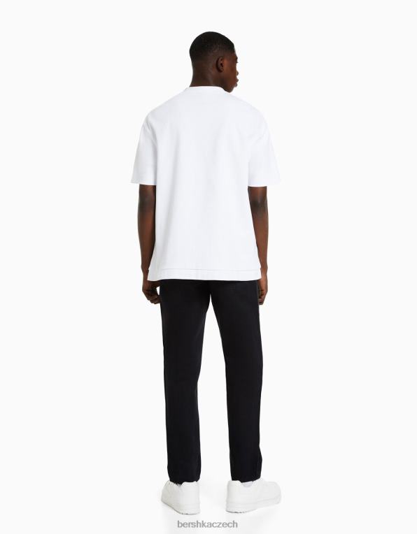 muži Bershka vintage džíny rovného střihu P88443127 oblečení Černá