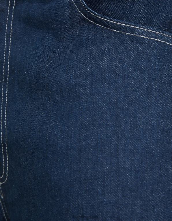 muži Bershka volné barevné blokové džíny P88443130 oblečení modrý