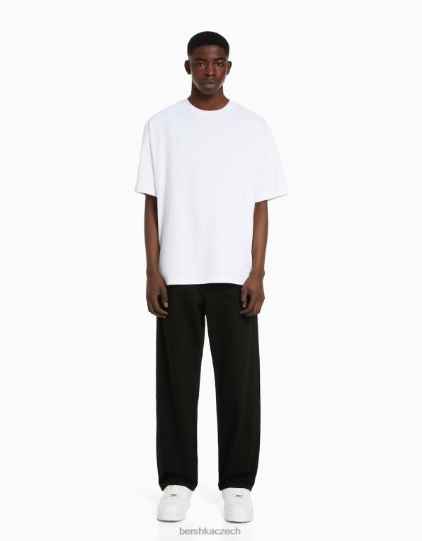 muži Bershka volné džíny P88443111 oblečení Černá