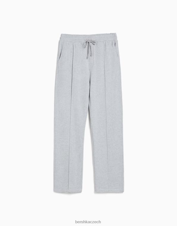 muži Bershka široké kalhoty P88443253 oblečení Šedá