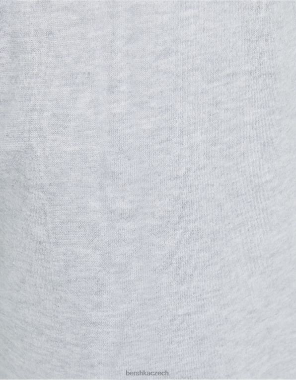 muži Bershka široké kalhoty P88443253 oblečení Šedá