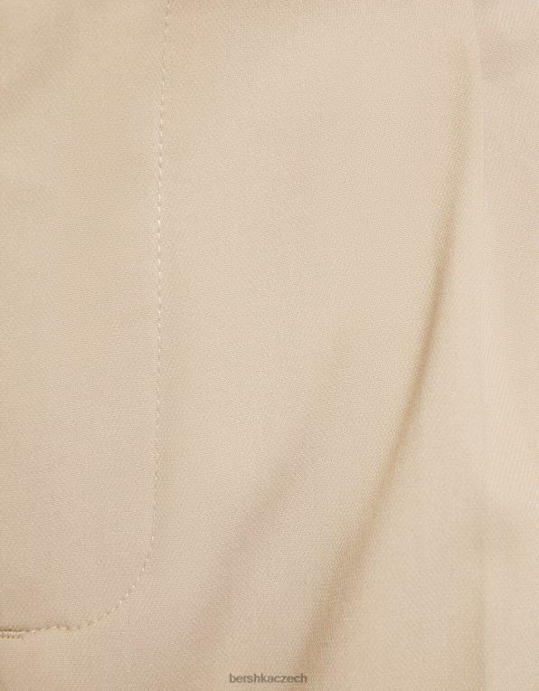 muži Bershka šité kalhoty širokého střihu v jogger stylu P88443023 oblečení písek