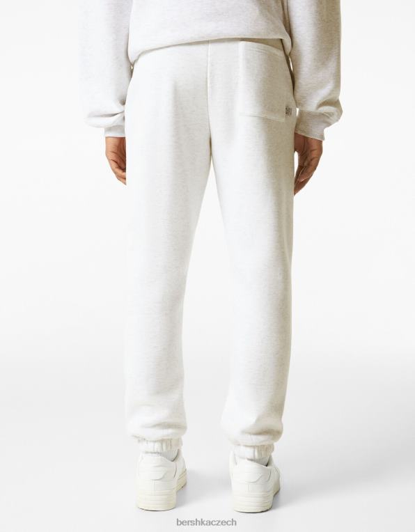 muži Bershka plyšové tepláky P88443270 oblečení Šedá