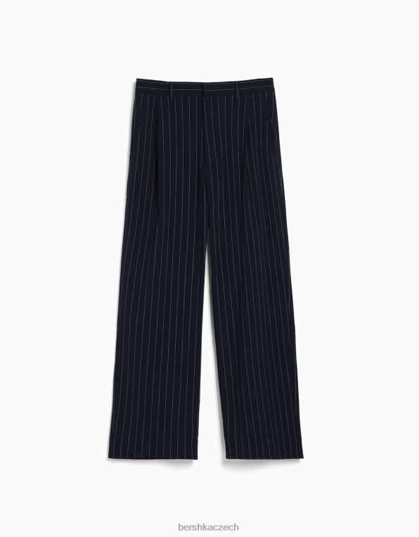 muži Bershka proužkované kalhoty na míru P88443273 oblečení námořnictvo