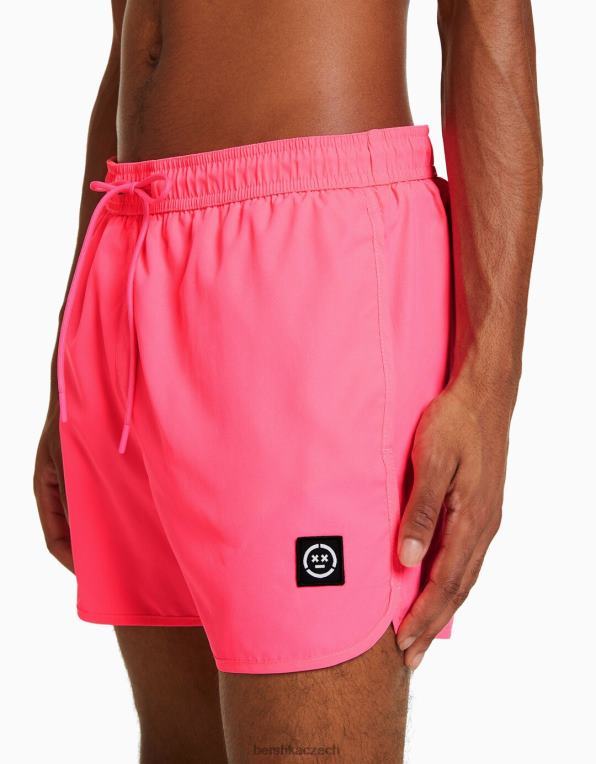 muži Bershka základní neonové kraťasy P88443389 oblečení fuchsie