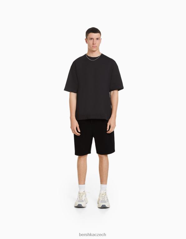 muži Bershka bermudy tepláky P88443354 oblečení Černá