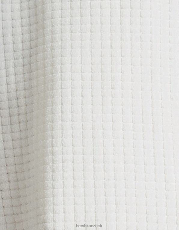 muži Bershka kontrastní bermudy P88443352 oblečení bílý