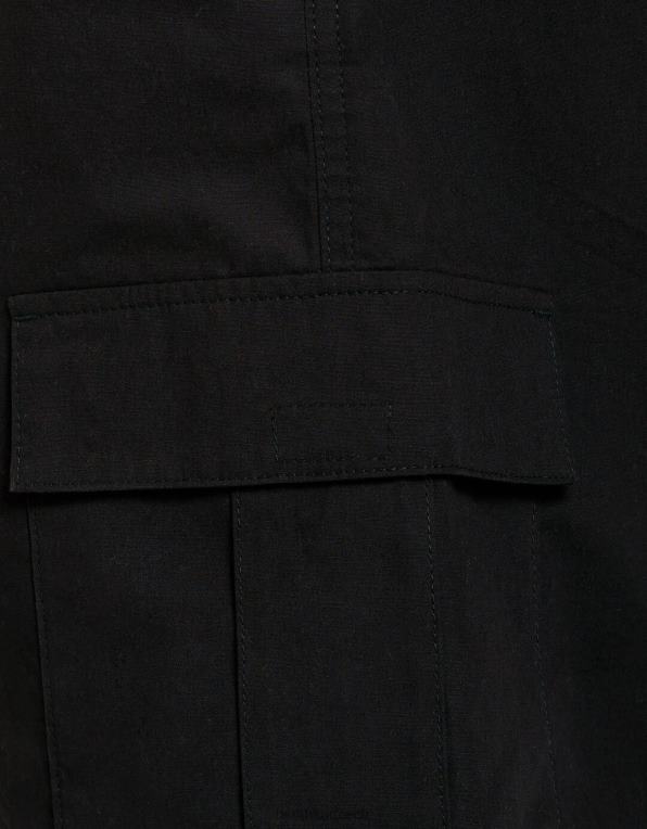 muži Bershka padákové popelínové bermudy P88443439 oblečení Černá