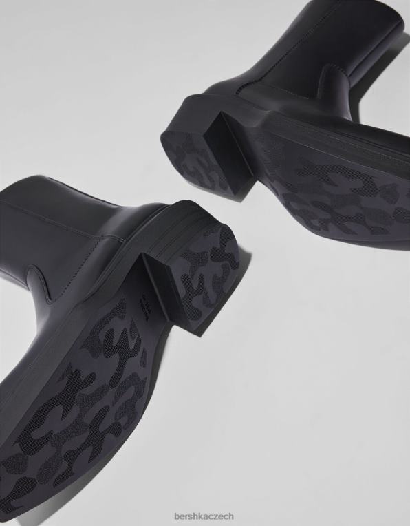muži Bershka kovbojské kotníkové boty P88443578 obuv Černá
