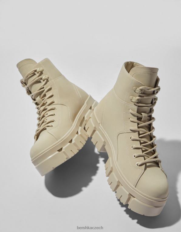 muži Bershka šněrovací boty s podrážkou P88443448 obuv písek
