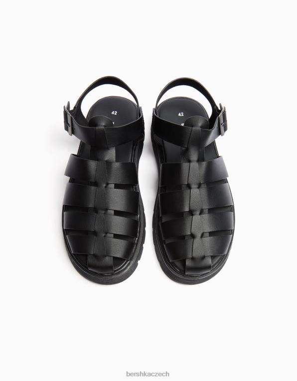 muži Bershka klecové sandály P88443025 obuv Černá