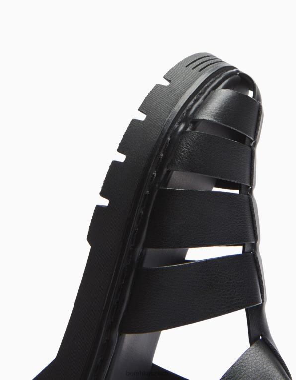 muži Bershka klecové sandály P88443539 obuv Černá