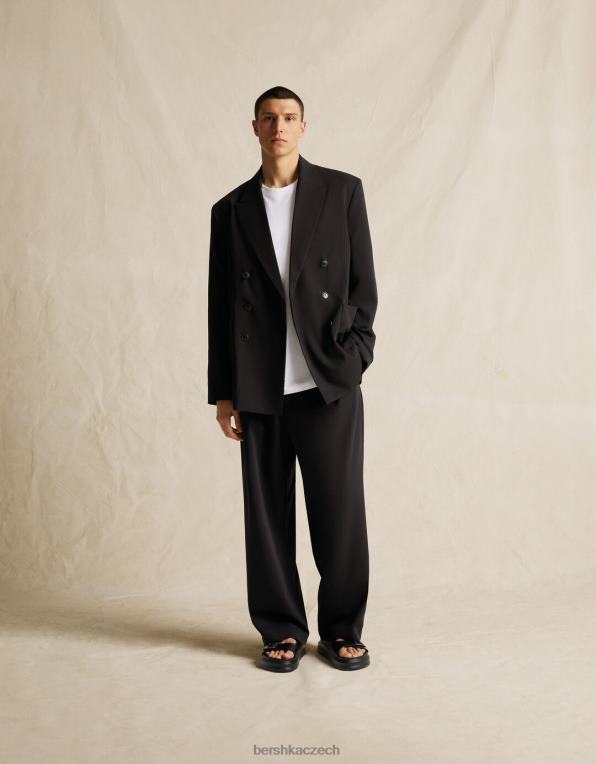 muži Bershka sandály s přezkami P88443557 obuv Černá