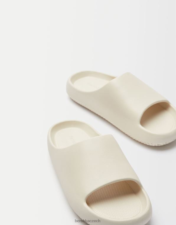 muži Bershka texturované ploché sandály P88443556 obuv písek