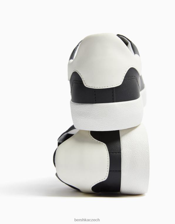 muži Bershka kontrastní tenisky P88443482 obuv Černá