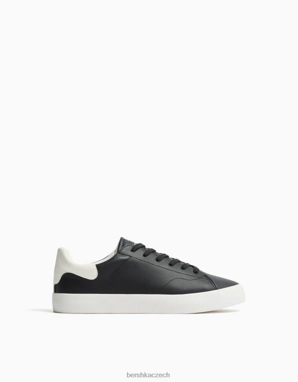 muži Bershka kontrastní tenisky P88443482 obuv Černá