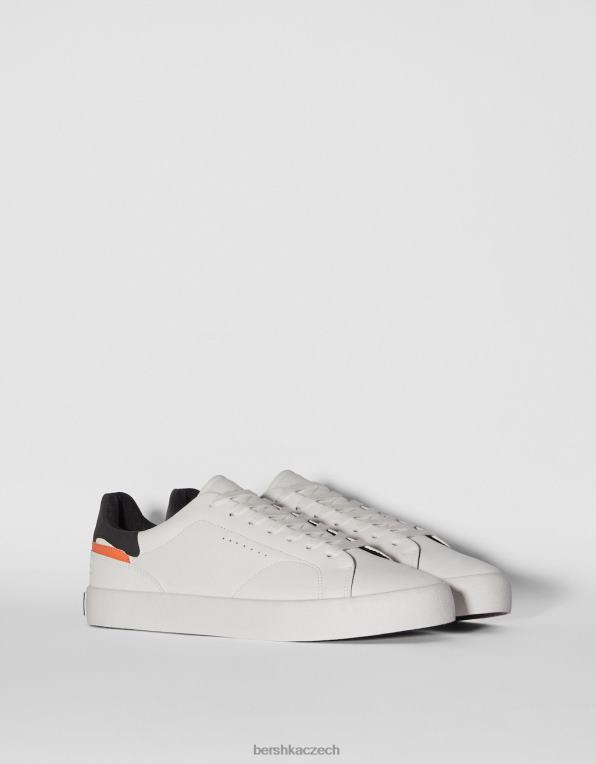 muži Bershka kontrastní tenisky P88443496 obuv bílý