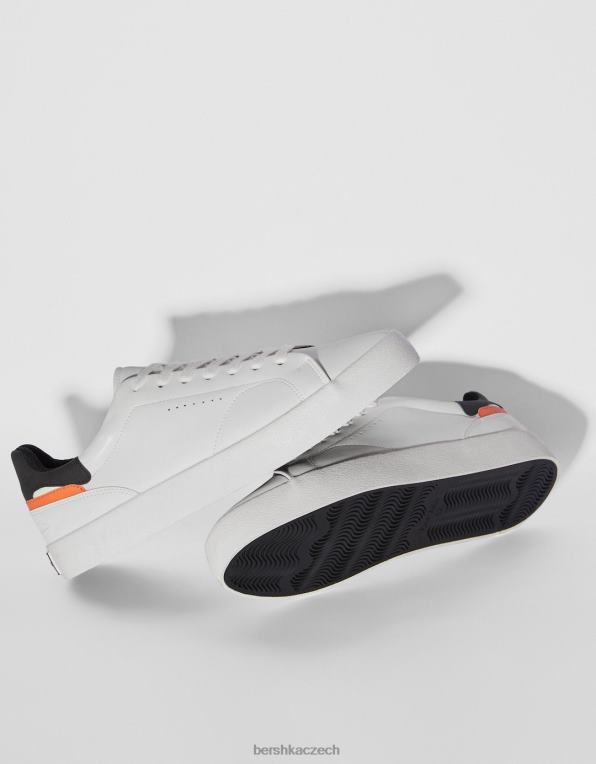 muži Bershka kontrastní tenisky P88443496 obuv bílý