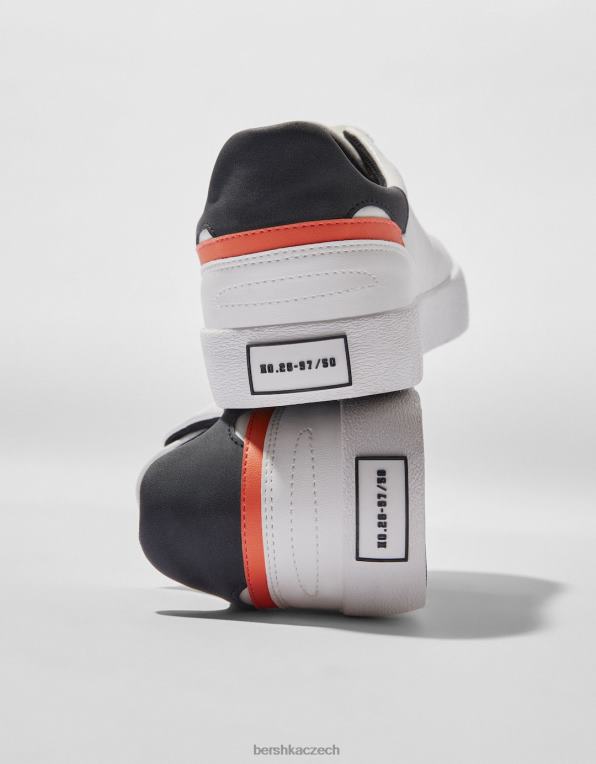 muži Bershka kontrastní tenisky P88443496 obuv bílý