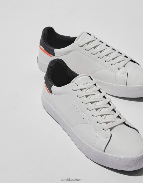 muži Bershka kontrastní tenisky P88443496 obuv bílý