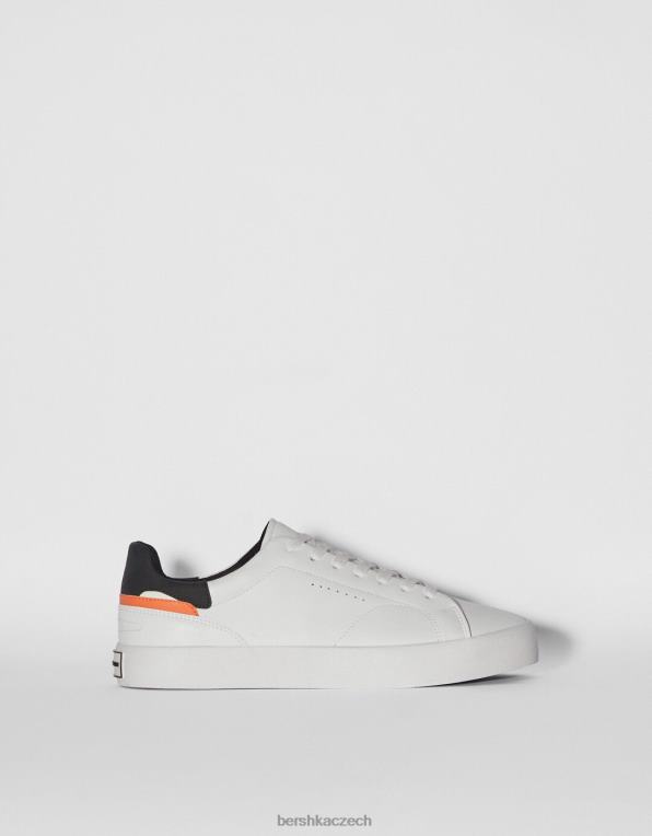muži Bershka kontrastní tenisky P88443496 obuv bílý