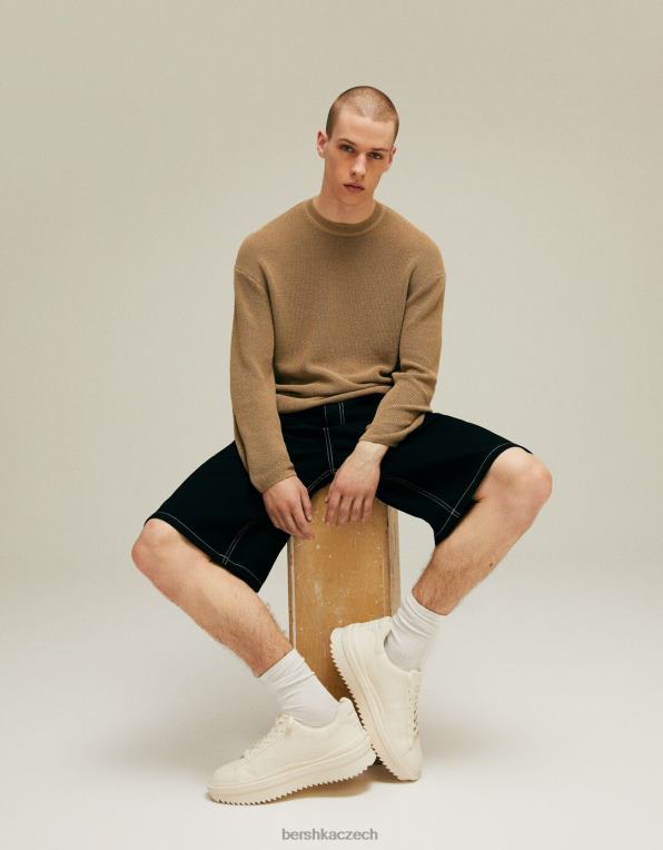 muži Bershka tenisky s tlustou podrážkou P88443499 obuv bílý