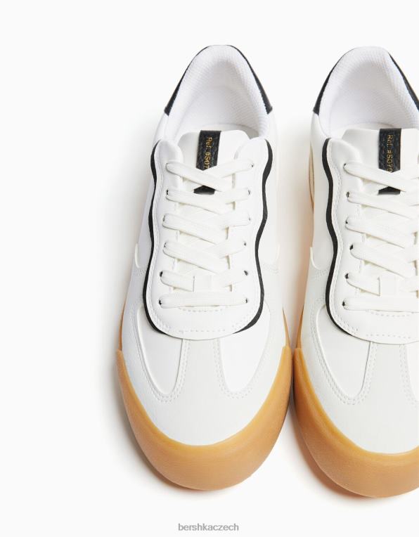 muži Bershka tenisky v retro stylu P88443485 obuv bílý