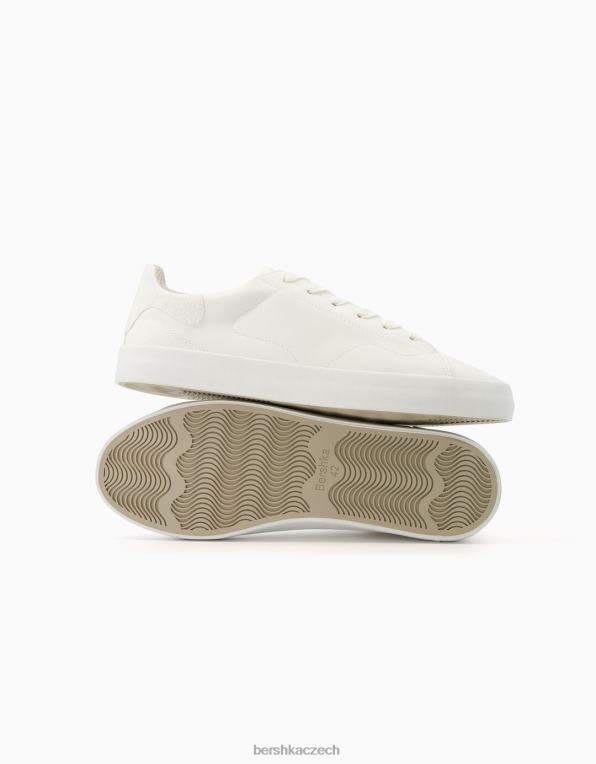 muži Bershka jednobarevné tenisky P88443579 obuv bílý