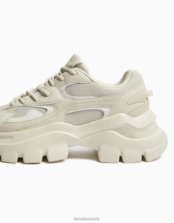 muži Bershka kontrastní síťované tenisky P88443529 obuv písek