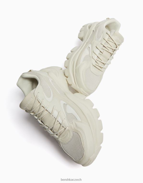 muži Bershka kontrastní síťované tenisky P88443529 obuv písek