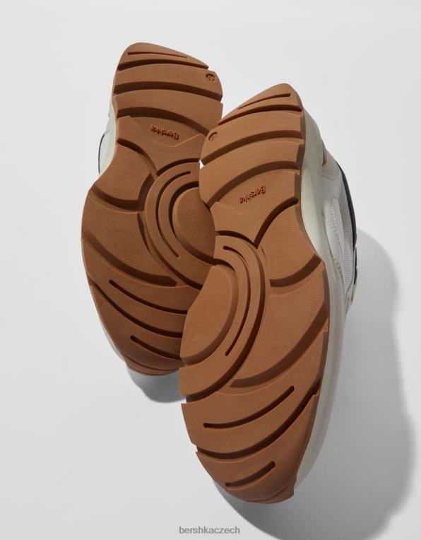 muži Bershka kontrastní síťované tenisky P88443531 obuv bílý