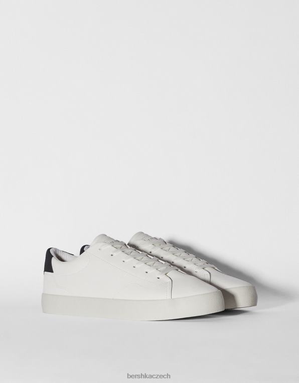 muži Bershka kontrastní tenisky P88443445 obuv bílý