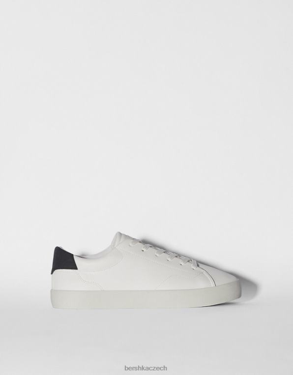muži Bershka kontrastní tenisky P88443445 obuv bílý