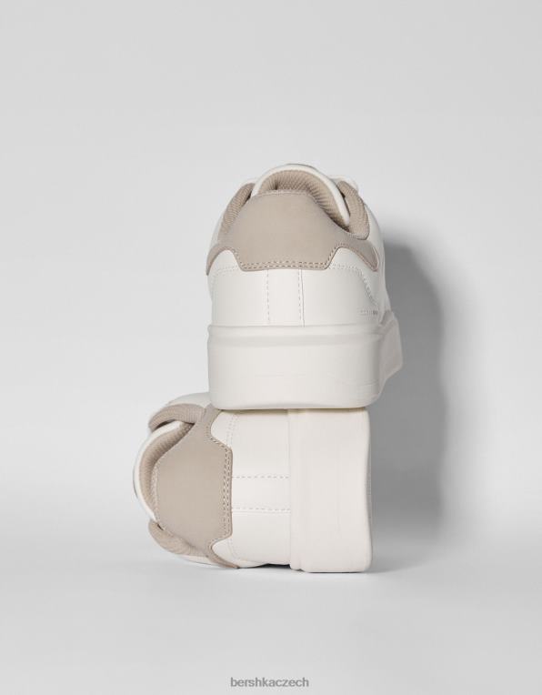 muži Bershka kontrastní tenisky P88443454 obuv bílý