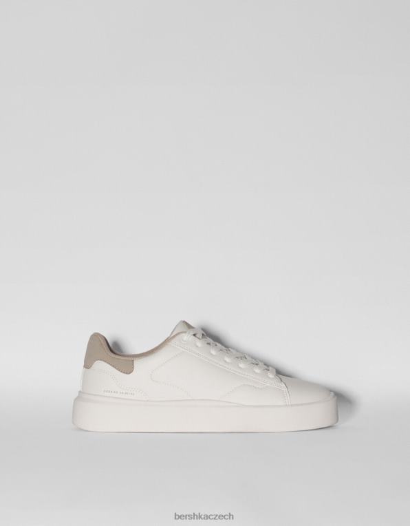 muži Bershka kontrastní tenisky P88443454 obuv bílý