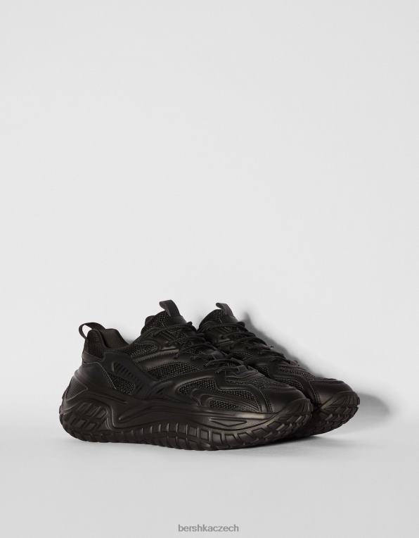 muži Bershka tenisky s cvočky P88443535 obuv Černá