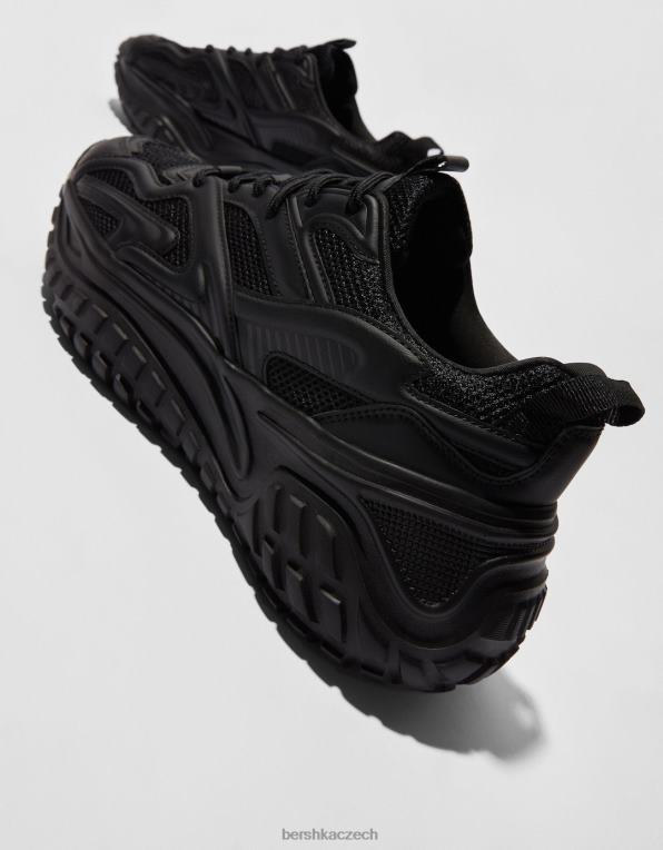 muži Bershka tenisky s cvočky P88443535 obuv Černá