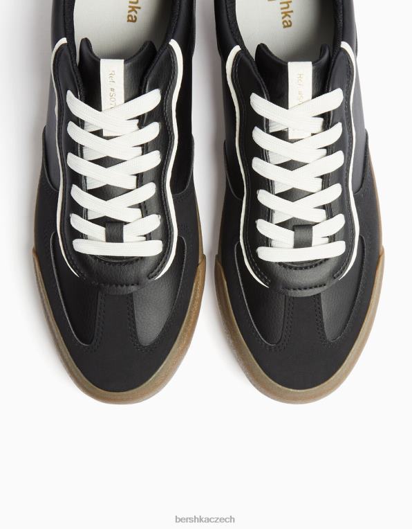 muži Bershka tenisky v retro stylu P88443580 obuv Černá