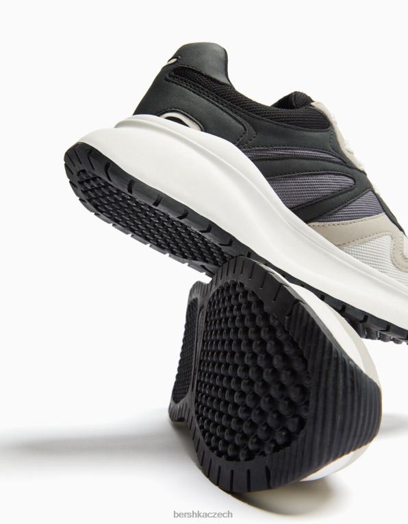 muži Bershka tenisky ze síťoviny se silnou podrážkou P88443521 obuv vícebarevný