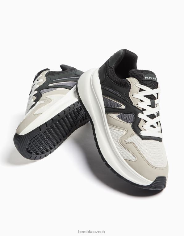 muži Bershka tenisky ze síťoviny se silnou podrážkou P88443521 obuv vícebarevný