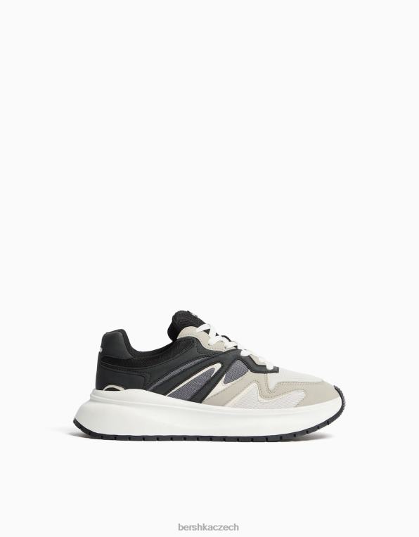 muži Bershka tenisky ze síťoviny se silnou podrážkou P88443521 obuv vícebarevný