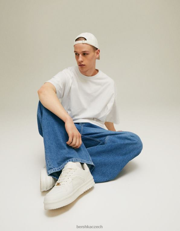 muži Bershka vícevrstvé tenisky P88443443 obuv bílý